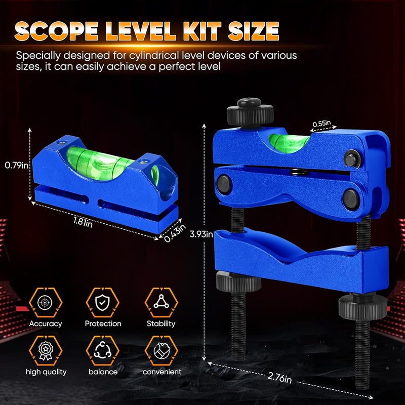 CXFDDV Scope Leveling Kit - Picatinny Scope Level, High Precision Scope Bubble Level, Magnetic Universal Leveling Tool - Image 4